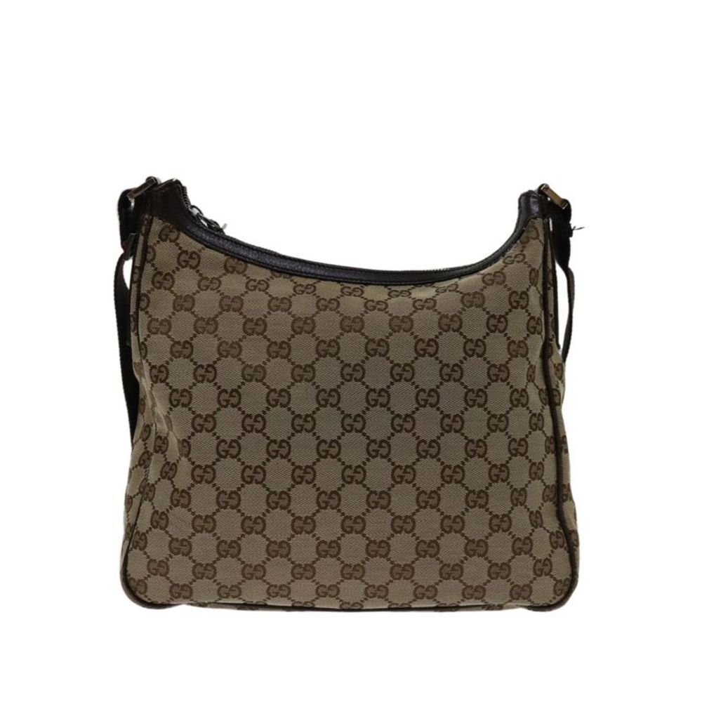Pre Loved Gucci GG Supreme Monogram Messenger Bag Unisex Brown Shoulder Bags - Picture 3 of 8